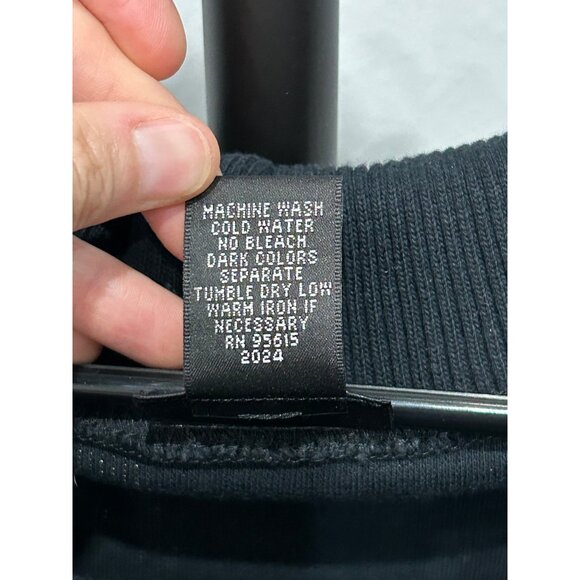 Rafaella Womens Black Open Mock Neck Sleeveless Cotton Blend Top SZ Medium - Picture 7 of 8